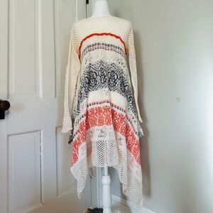 Anthropologie Crochet Sweater Dress Medium